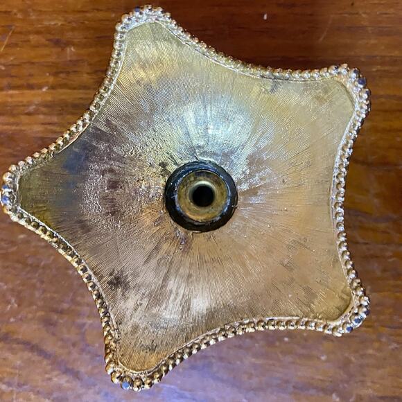 Vintage Brass Ornate Candlestick Holders 2.5” Set Of 2 Baroque-style - Picture 4 of 5